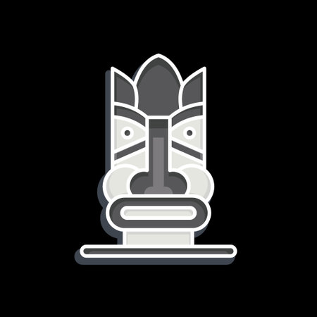 Icon Hawaiian Statue. related to Hawaii symbol. glossy style. simple design editable. vectorのイラスト素材