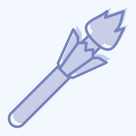 Icon Torch. related to Hawaii symbol. two tone style. simple design editable. vectorのイラスト素材