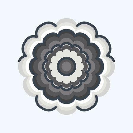 Icon Calendula. related to Flowers symbol. doodle style. simple design editable. simple illustrationのイラスト素材