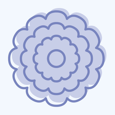 Icon Calendula. related to Flowers symbol. two tone style. simple design editable. simple illustrationのイラスト素材