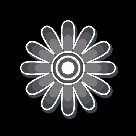 Icon Gloden Marguerite. related to Flowers symbol. glossy style. simple design editable. simple illustrationのイラスト素材