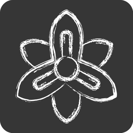 Icon Gladiolus. related to Flowers symbol. chalk Style. simple design editable. simple illustrationのイラスト素材