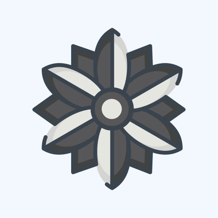 Icon Poinsettia. related to Flowers symbol. doodle style. simple design editable. simple illustrationのイラスト素材