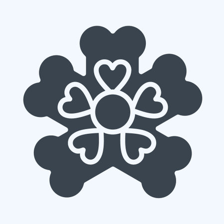 Icon Primrose. related to Flowers symbol. glyph style. simple design editable. simple illustrationのイラスト素材