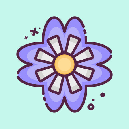Icon Violet. related to Flowers symbol. MBE style. simple design editable. simple illustrationのイラスト素材