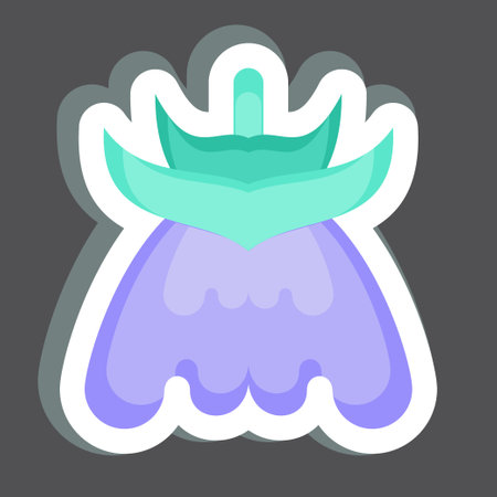 Sticker Fuchsia. related to Flowers symbol. simple design editable. simple illustrationのイラスト素材