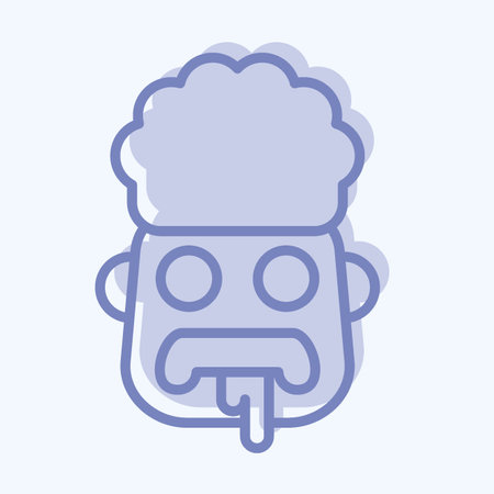 Icon Brain. related to Halloween symbol. two tone style. simple design editable. simple illustrationのイラスト素材
