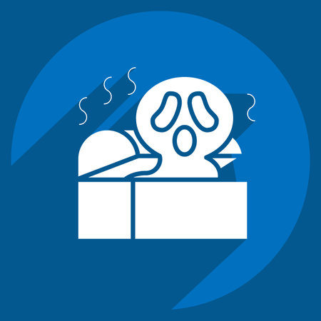 Icon Coffin. related to Halloween symbol. long shadow style. simple design editable. simple illustrationのイラスト素材