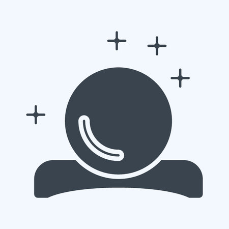 Icon Magic Ball. related to Halloween symbol. glyph style. simple design editable. simple illustrationのイラスト素材