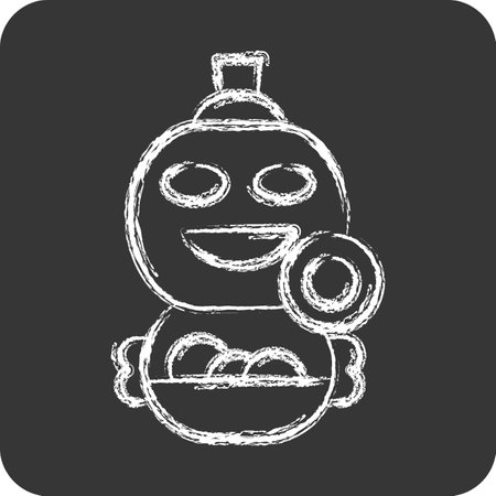Icon Trick or Treat. related to Halloween symbol. chalk Style. simple design editable. simple illustrationのイラスト素材