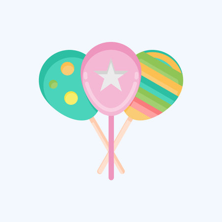Icon Ballon. related to Amusement Park symbol. flat style. simple design editable. simple illustrationのイラスト素材