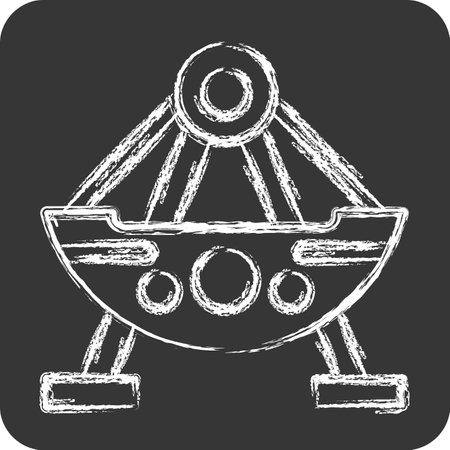 Icon Boat. related to Amusement Park symbol. chalk Style. simple design editable. simple illustrationのイラスト素材