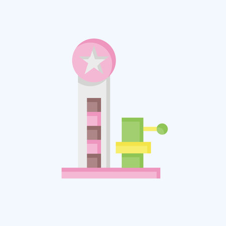 Icon Hammer Game. related to Amusement Park symbol. flat style. simple design editable. simple illustrationのイラスト素材