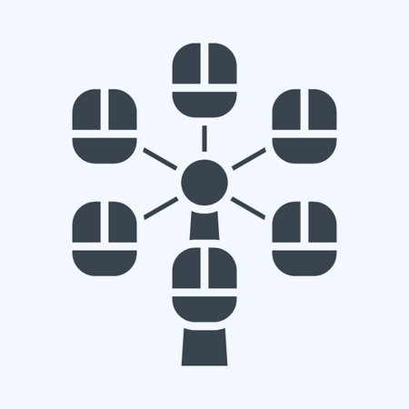 Icon Pherris Wheel. related to Amusement Park symbol. line style. simple design editable. simple illustrationのイラスト素材