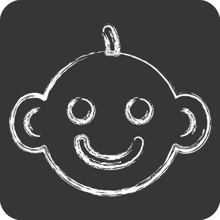 Icon Baby Boy. suitable for Kids symbol. chalk Style. simple design editable. design template vectorのイラスト素材