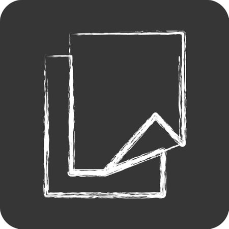 Icon Blank Paper. suitable for Paint Art Tools symbol. chalk Style. simple design editable. design template vector. simple illustrationのイラスト素材