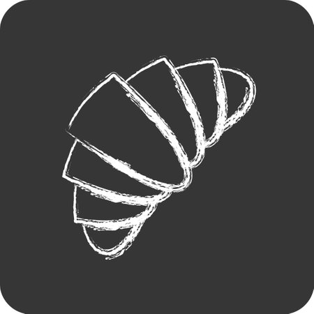 Icon Croissant. suitable for Bakery symbol. chalk Style. simple design editable. design template vectorのイラスト素材