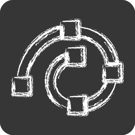 vector illustration of business and finance icon circle arrows in black and whiteのイラスト素材