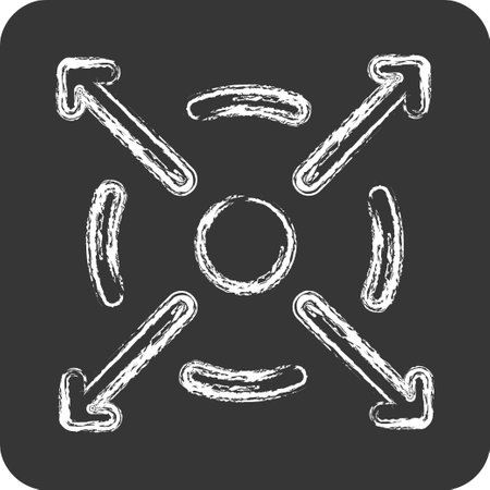 Icon Extending. suitable for Branding symbol. chalk Style. simple design editable. design template vectorのイラスト素材