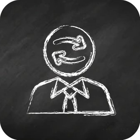 Icon Emotional Intelligence. related to Psychological symbol. chalk style. simple illustration. emotions, empathy, assistanceのイラスト素材