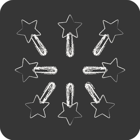 Icon Firework. related to Stars symbol. chalk Style. simple design editable. simple vector iconsのイラスト素材