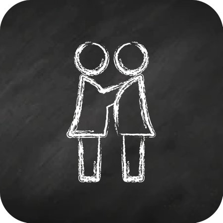 Icon Feeling Compassion. related to Psychological symbol. chalk style. simple illustration. emotions, empathy, assistanceのイラスト素材