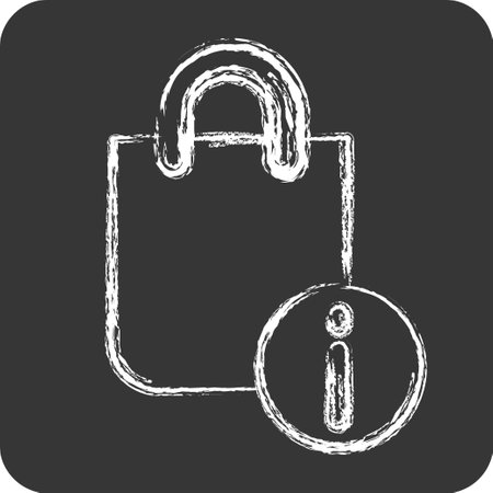 Icon Info. related to Contactless symbol. Chalk Style. simple design editable. simple illustrationのイラスト素材