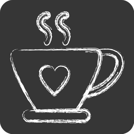 Icon Hot Drinks. suitable for flu symbol. chalk Style. simple design editable. design template vectorのイラスト素材
