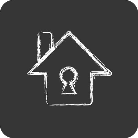 Icon Insurance. suitable for Security symbol. chalk Style. simple design editable. design template vectorのイラスト素材