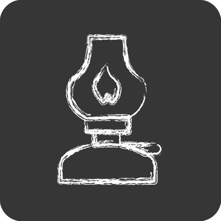 Icon Kerosene Lamp. suitable for House symbol. chalk Style. simple design editable. design template vectorのイラスト素材
