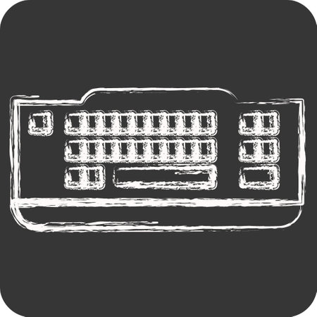Icon Keyboard. suitable for Computer Components symbol. chalk Style. simple design editable. design template vectorのイラスト素材
