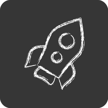 Icon Launch. suitable for Startup symbol. chalk Style. simple design editable. design template vectorのイラスト素材