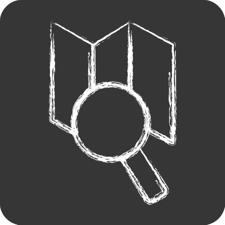 Icon Map. suitable for education symbol. chalk Style. simple design editable. design template vectorのイラスト素材