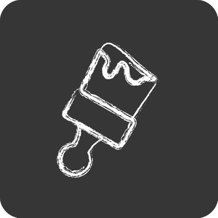 Icon Paint Brush. suitable for building symbol. chalk Style. simple design editable. design template vectorのイラスト素材