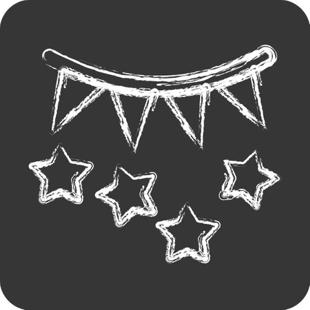 Icon Party. suitable for Summer symbol. chalk Style. simple design editable. design template vector. simple illustrationのイラスト素材
