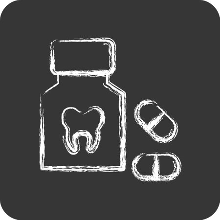 Icon Pills. suitable for medicine symbol. chalk Style. simple design editable. design template vectorのイラスト素材