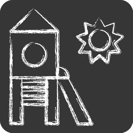 Icon Playground. suitable for City Park symbol. chalk Style. simple design editable. design template vectorのイラスト素材