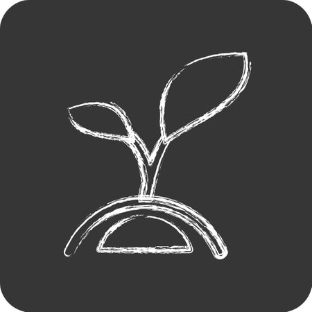 Icon Plant 3. related to Flora symbol. chalk Style. simple illustration. plant. Oak. leaf. roseのイラスト素材