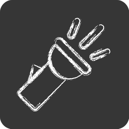 Icon Pocket Torch. suitable for education symbol. chalk Style. simple design editable. design template vectorのイラスト素材
