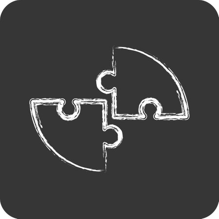 Icon Puzzle. suitable for education symbol. chalk Style. simple design editable. design template vectorのイラスト素材