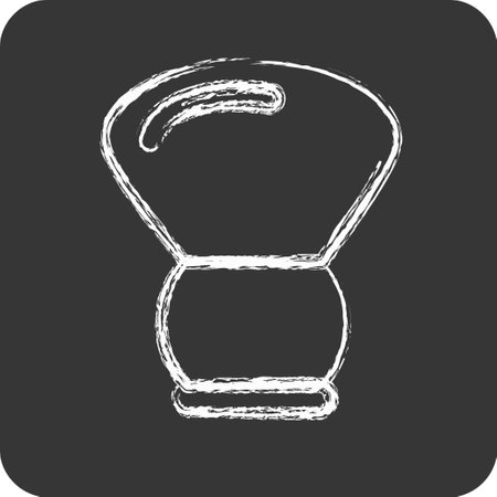 Icon Shaving Brush. suitable for Barbershop symbol. chalk Style. simple design editable. design template vector. simple illustrationのイラスト素材