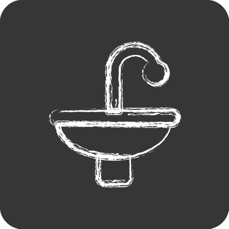 Icon Sinks. suitable for building symbol. chalk Style. simple design editable. design template vectorのイラスト素材
