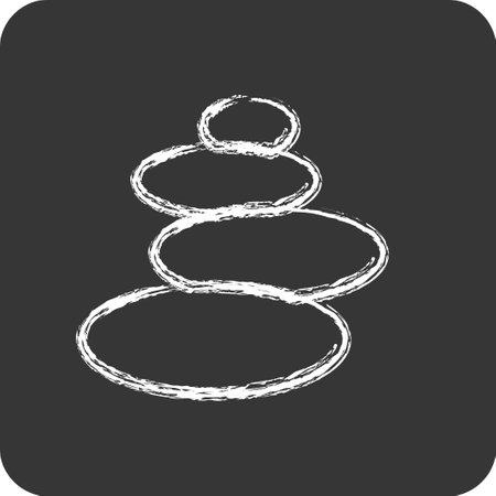 Icon Stone. suitable for Japanese symbol. chalk Style. simple design editable. design template vectorのイラスト素材