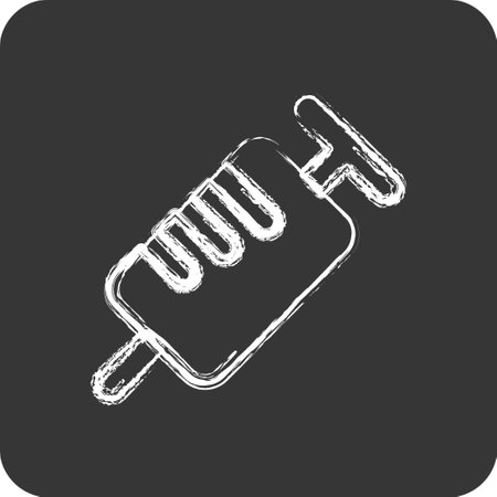 Icon Syringe. suitable for medicine symbol. chalk Style. simple design editable. design template vectorのイラスト素材