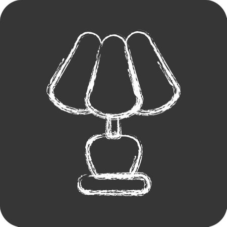 Icon Table Lamps. suitable for House symbol. chalk Style. simple design editable. design template vectorのイラスト素材