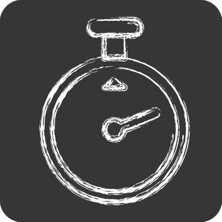 Icon Timer. related to Laundry symbol. chalk Style. simple design editable. simple illustrationのイラスト素材