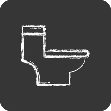 Icon Toilet. suitable for building symbol. chalk Style. simple design editable. design template vectorのイラスト素材