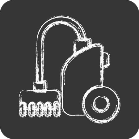 Icon Vacuum Cleaner. suitable for Kids symbol. chalk Style. simple design editable. design template vectorのイラスト素材