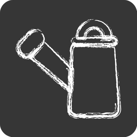 Icon Watering Can 2. related to Flora symbol. chalk Style. simple illustration. plant. Oak. leaf. roseのイラスト素材