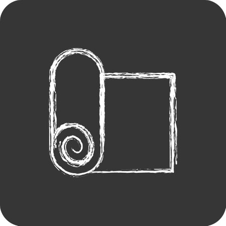 Icon Yoga Mat. suitable for Healthy symbol. chalk Style. simple design editable. design template vectorのイラスト素材